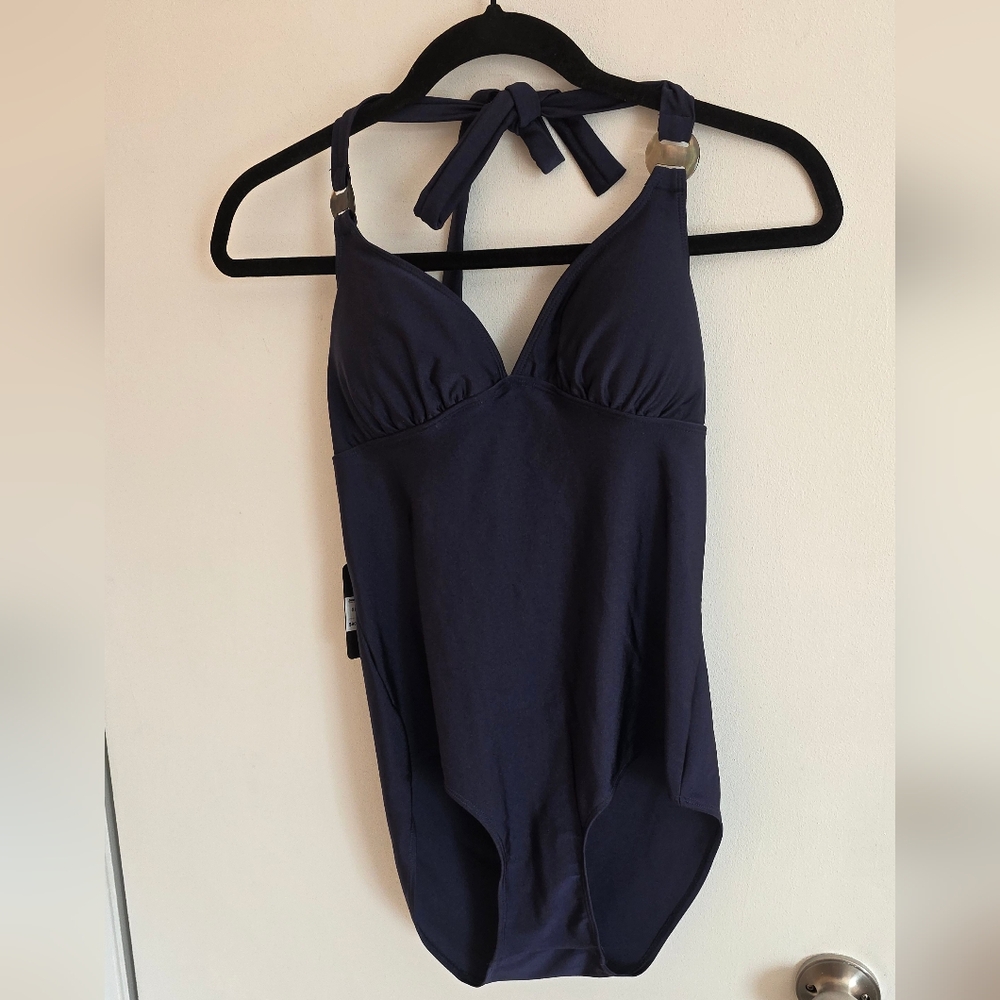 Kardashian Kollection Navy One Piece Swimsuit